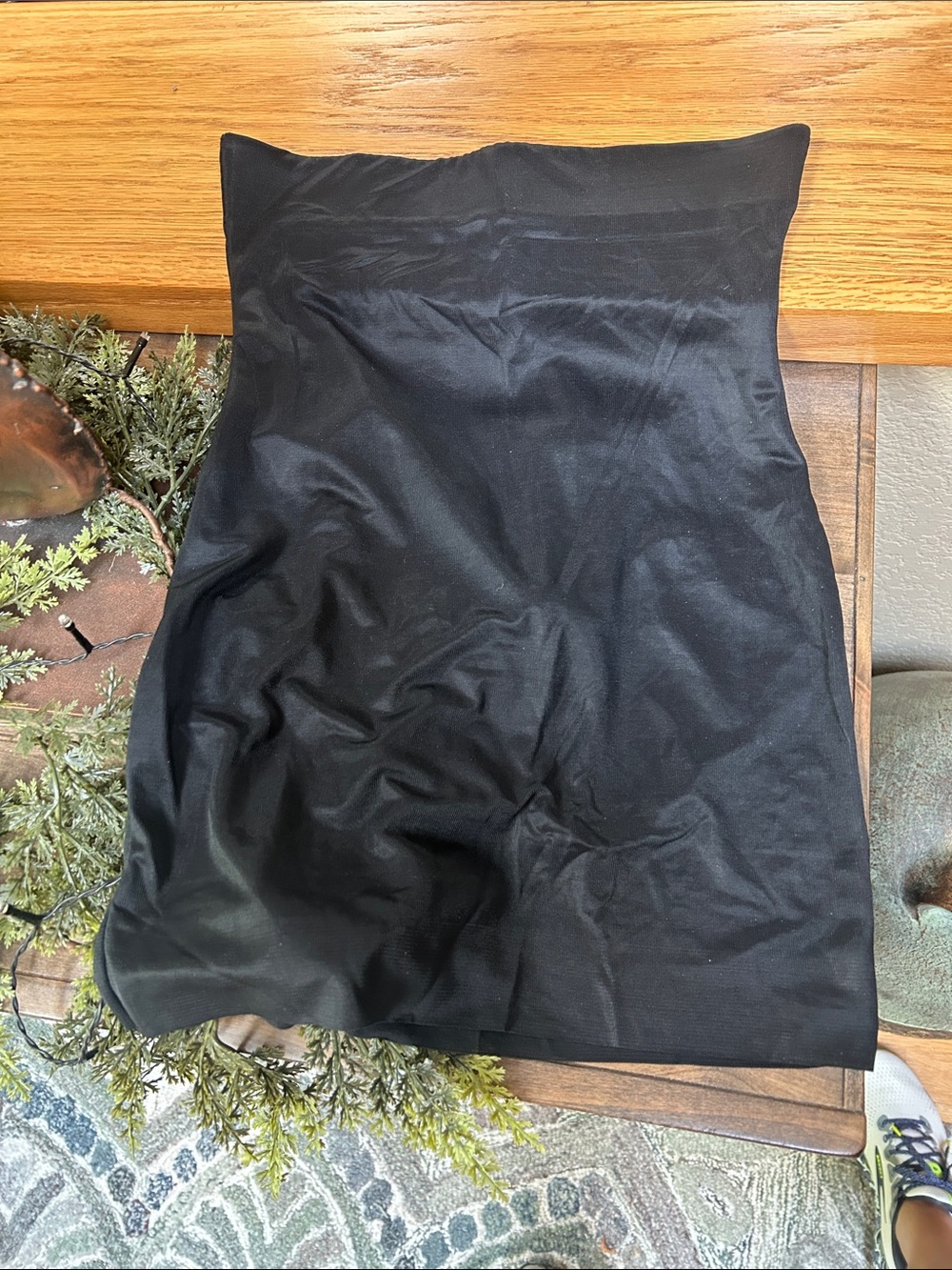 Flexees Black Seamless Shapewear Slip medium